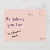 ANTIEKE ROOS DANKKAART BRIEFKAART (Achterkant)
