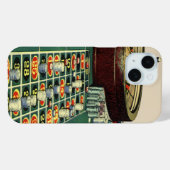 Antieke roulettetafel casino spel, gokchips Case-Mate iPhone case (Achterkant (horizontaal))