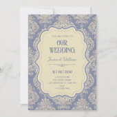 Antieke royale chinoiserie bruiloft kaart (Voorkant)