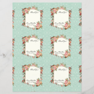 Antieke Roze Barok Elegante Bedankbriefjes Flyer