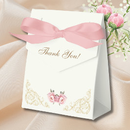Antieke Roze Pioen Bruidsdouche Bedankdoosjes