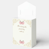 Antieke Roze Pioen Bruidsdouche Bedankdoosjes (Geopend)