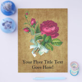 Antieke Roze Roos Flyer (Enkel)