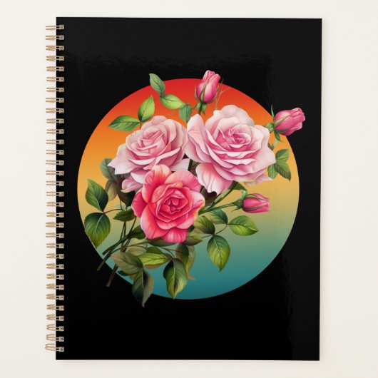 ANTIEKE ROZEN BLOEM ROOS BOeket Planner (Voorkant)