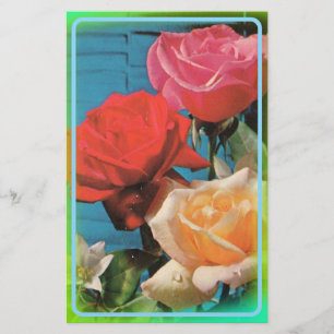 Antieke Rozen Briefpapier
