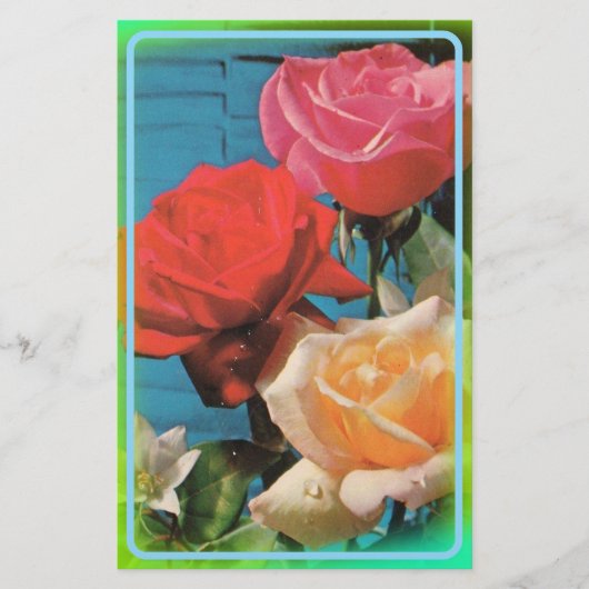 Antieke Rozen Briefpapier (Voorkant)