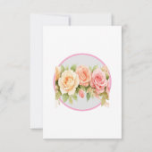 Antieke Rozen Bruiloft RSVP Kaart (Achterkant)