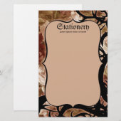 Antieke Rozen En Doorns Briefpapier (Voorkant / Achterkant)