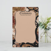 Antieke Rozen En Doorns Briefpapier (Staand voorkant)