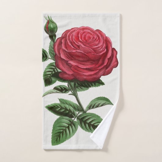 Antieke rozenlithografie, François-Frédéric Grobon Bad Handdoek (Handdoek)