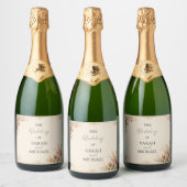 antieke rozentuin champagnefles label sparkling wijnetiket (Flessen)