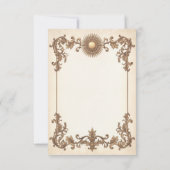Antieke RSVP kaart Elegante Trouwreactiekaart (Achterkant)