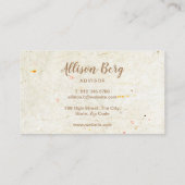 Antieke Rustieke Elegante Script Visitekaartje (Achterkant)