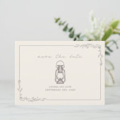 Antieke Rustieke Lantaarn Amethyst Bruiloft Save The Date (Staand voorkant)