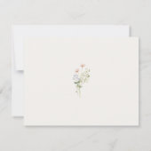 Antieke Rustieke Wilde Bloem Bruiloft RSVP Kaartje (Achterkant)