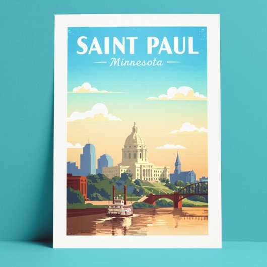 Antieke Saint Paul Minnesota Briefkaart