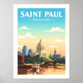 Antieke Saint Paul Minnesota Poster (Voorkant)