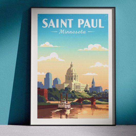 Antieke Saint Paul Minnesota Poster