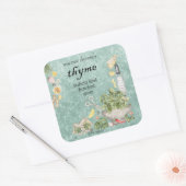 Antieke salie potfles vierkante sticker (Envelop)