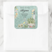 Antieke salie potfles vierkante sticker (Tas)