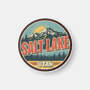 Antieke Salt Lake City ski natuur Utah skigift Magneet