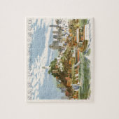 Antieke San Francisco Bay Reisposter Ferryboot Legpuzzel (Verticaal)