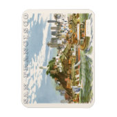 Antieke San Francisco Bay Reisposter Ferryboot Magneet (Verticaal)