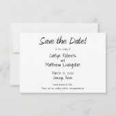 Antieke Save the Date Landelijke Typografie Kaart (Achterkant)