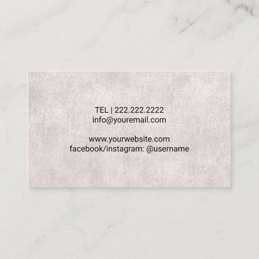 Antieke Schaar Kam Föhn Kapper Donker Visitekaartje (Achterkant)