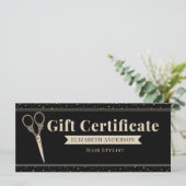 Antieke Schaar Kapper Cadeaubon (Staand voorkant)