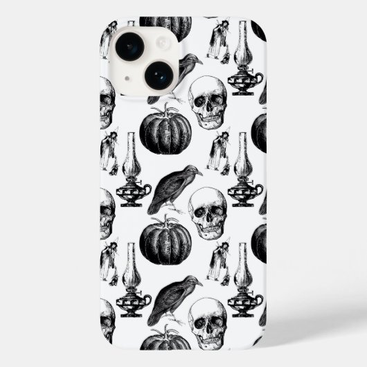 Antieke Schedel & Heks Telefoonhoes Case-Mate iPhone Case (Achterkant)