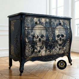 Antieke Schedelambacht Decoupage  Tissuepapier