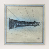 Antieke scheepsvuurtoren voor schepen legpuzzel (Horizontaal)