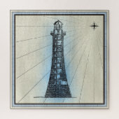 Antieke scheepsvuurtoren voor schepen legpuzzel (Verticaal)