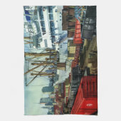 Antieke scheepvaart, stilgelegd vrachtschip transp theedoek (Verticaal)