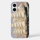 Antieke Scheepvaart Zeilschip Currier & Ives Case-Mate iPhone Case (Achterkant)