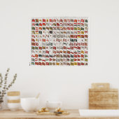 Antieke Scheepvaartvlaggen van de Wereld Poster (Keuken)