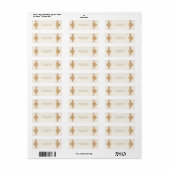 Antieke schelp bruiloft RSVP koraalblauw Etiket (Full Sheet)