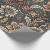 Antieke schemeringstuin damast cadeaupapier (Hoek)