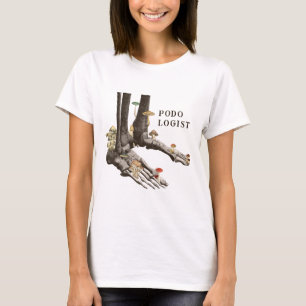 Antieke Schimmel Skelet Voeten Podoloog T-shirt