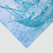 Antieke schip en kaart tissuepapier (Detail)