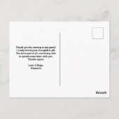 Antieke Schommelpaard en Bloemboeket Bedankt Briefkaart (Achterkant)