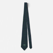 Antieke Schotse Clan Colquhoun Tartan Monogram Stropdas (Voorkant)