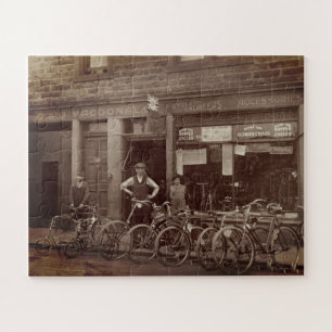 Antieke Schotse Fietsenwinkel G J MacDonald c 1925 Legpuzzel