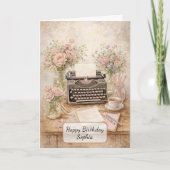 Antieke schrijfmachine kaart (Voorkant)