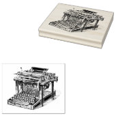 Antieke schrijfmachine Lithografie Rubberstempel (Gestempeld)