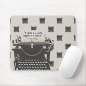 Antieke schrijfmachine muismat (Met muis)