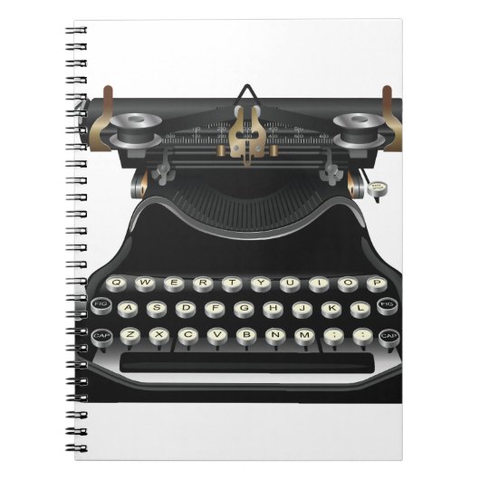Antieke schrijfmachine notitieboek (Voorkant)