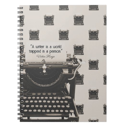 Antieke schrijfmachine notitieboek (Voorkant)
