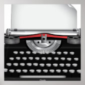Antieke schrijfmachine poster (Voorkant)